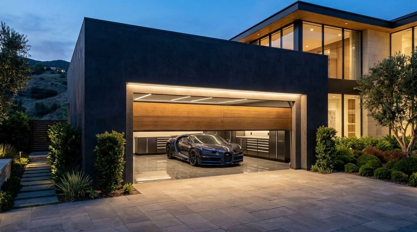 Local Garage Door Bergeron Garage Door Gliding Open Revealing Warm Illuminated Interior